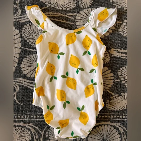 NWT Hanna Andersson Lemons Bathing Suit One Piece 12-18M - Picture 2 of 3